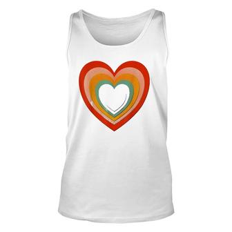 Rainbows And Heart Cutouts Valentines Love Unisex Tank Top | Mazezy