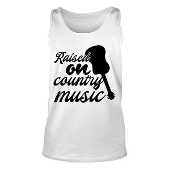 Raised Guitar Funny Country Music For Music Lovers Unisex Tank Top - Thegiftio UK