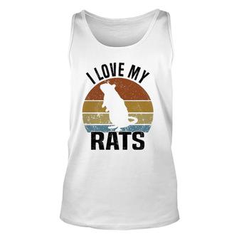 Rat Rats Pet Lover Vintage Retro Unisex Tank Top | Mazezy