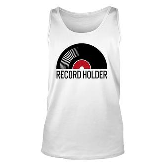 Record Holder Vinyl Record Unisex Tank Top | Mazezy