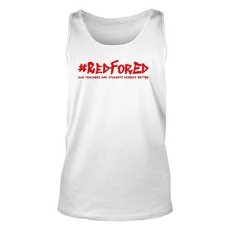 Red For Ed Teacher Solidarity Unisex Tank Top | Mazezy