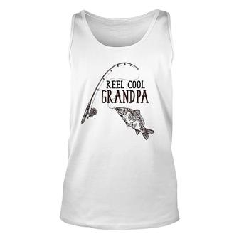 Reel Cool Grandpa Cute Happy Father's Day Fishing Unisex Tank Top | Mazezy