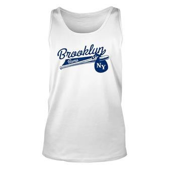 Retro Brooklyn Bums New York Baseball Ebbets Field Raglan Baseball Tee Tank Top | Mazezy