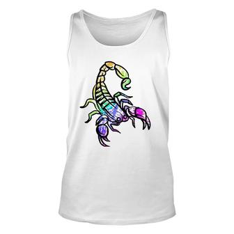 Retro Scorpion Tie Dye Scorpion Lover Unisex Tank Top | Mazezy