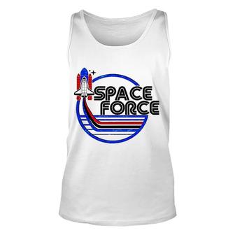 Retro Usa American Space Force Unisex Tank Top | Mazezy