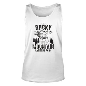 Rocky Mountains National Park Funny Moose Lover Gift Unisex Tank Top - Thegiftio