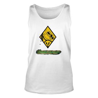 Rolling Stoners Warning Sign Unisex Tank Top | Mazezy