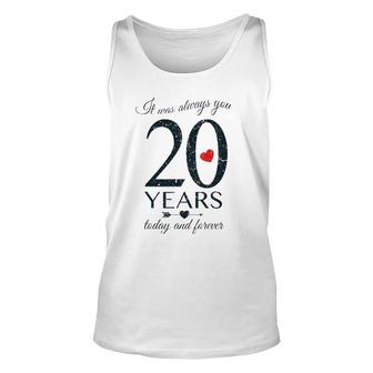 Romantic Couples 20Th Wedding Anniversary Unisex Tank Top | Mazezy