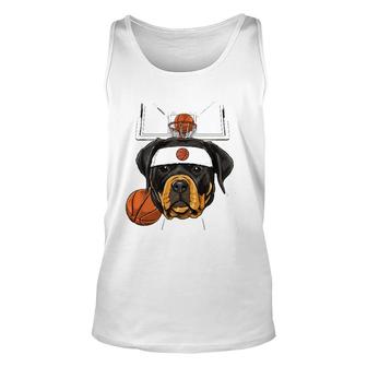 Rottweiler Basketball Dog Lovers Basketball Player Unisex Tank Top | Mazezy