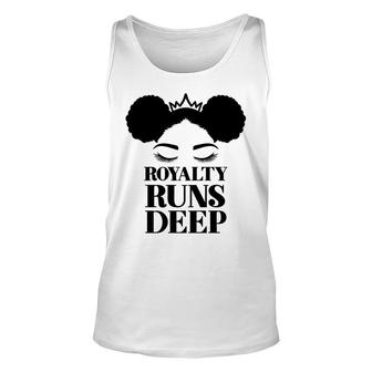 Royalty Runs Deep Black Women Decoration Unisex Tank Top - Thegiftio UK