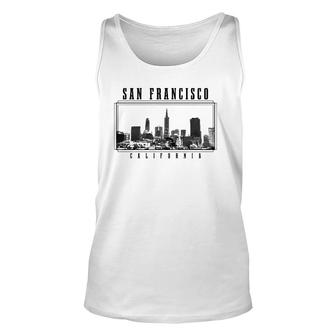San Francisco Vintage Skyline California San Francisco Unisex Tank Top | Mazezy