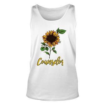 School Career Counselor Sunflower T Gift Unisex Tank Top | Mazezy