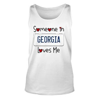 Someone In Georgia Loves Me Long Distance Gift Unisex Tank Top | Mazezy