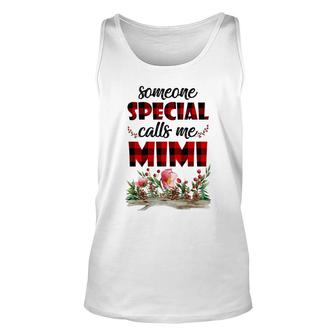 Someone Special Calls Me Mimi Flower Unisex Tank Top | Mazezy