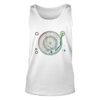 Space Dj Graphic Solar System Turntable Edm Unisex Tank Top - Thegiftio