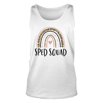 Sped Squad Boho Rainbow Teacher Special Education Unisex Tank Top | Mazezy