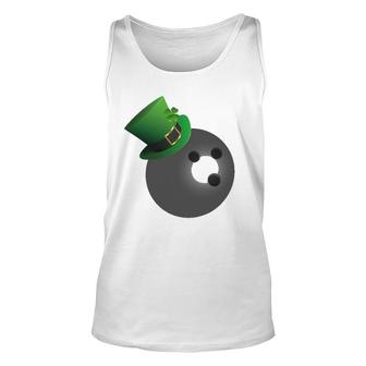 St Patrick's Day Bowling Ball Leprechaun Hat Unisex Tank Top | Mazezy