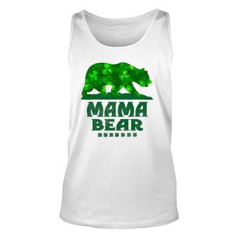 St Patricks Day Mama Bear Sunflower Mother Father Funny Unisex Tank Top | Mazezy