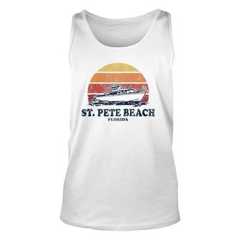 St Pete Beach Fl Vintage Boating 70S Retro Boat Raglan Baseball Tee Tank Top | Mazezy