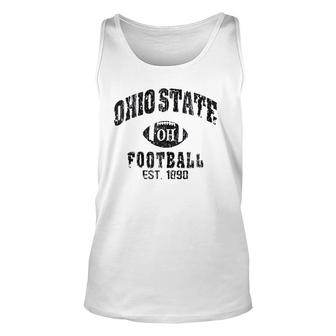 State Of Ohio Columbus Varsity Style Football Gift Zip Unisex Tank Top | Mazezy