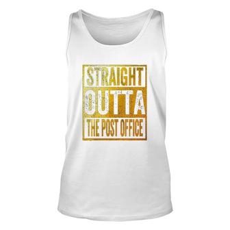 Straight Outta The Post Office Postal Service Unisex Tank Top - Thegiftio UK