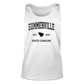 Summerville South Carolina Sc Vintage Sports Black Pr Tank Top | Mazezy