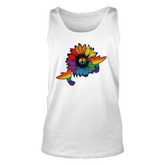 Sunflower Hummingbird Lgbt Flag Gay Pride Month Lgbtq Unisex Tank Top | Mazezy