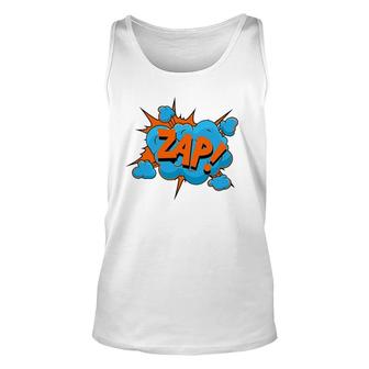 Superhero Rare Power Zap Pow Bam Unisex Tank Top | Mazezy