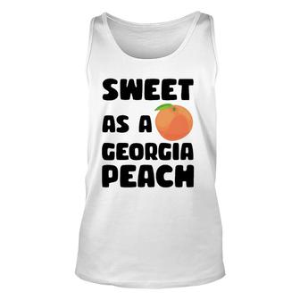 Sweet As A Georgia Peach Funny Georgian Gift Georgia Peach Unisex Tank Top | Mazezy