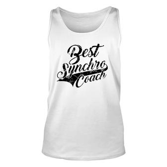 Synchronized Swimming Gifts Best Synchro Coach Unisex Tank Top | Mazezy