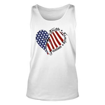 Th Heart Patriotic America Flag Christian Cross Costume Unisex Tank Top | Mazezy DE