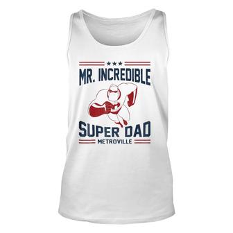 The Incredibles Mr Super Dad Metroville Unisex Tank Top | Mazezy
