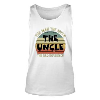 The Man The Myth The Uncle Unisex Tank Top | Mazezy