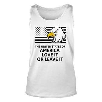 The United States Of America Love It Or Leave It Unisex Tank Top | Mazezy