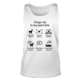 Things I Do - Alpaca Lover Gift Unisex Tank Top | Mazezy