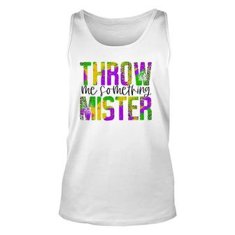 Throw Me Something Mister Leopard Mardi Gras Carnival Woman Unisex Tank Top | Mazezy