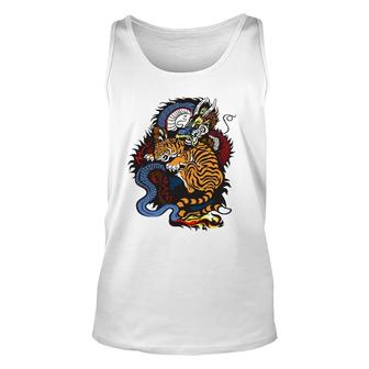 Tiger Vs Dragon Lovers Gift Unisex Tank Top | Mazezy CA
