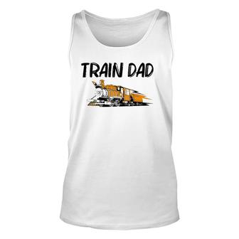 Train Gift For Dad Men Cool Locomotives Train Conductors Unisex Tank Top | Mazezy