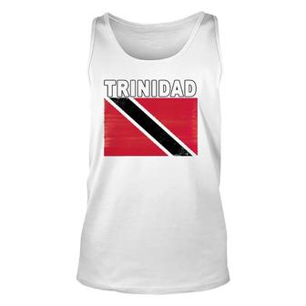Trinidad Flag Retro National Pride Trini Unisex Tank Top | Mazezy
