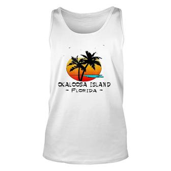 Tropical Okaloosa Island Florida Vacation Beach Gift Unisex Tank Top | Mazezy
