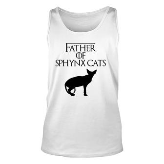 Unique Black Father Of Sphynx Cats Lover Gift E010510 Ver2 Unisex Tank Top | Mazezy