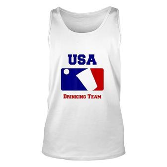 Usa Drinking Team Funny Party Beer Pong Game Unisex Tank Top - Thegiftio UK