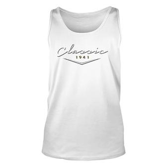 Vintage Classic 1941 Birthday Gifts For Dad, Husband Unisex Tank Top | Mazezy