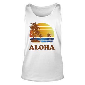 Vintage Hawaiian Islands Aloha Family Vacation Unisex Tank Top | Mazezy