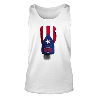 Vintage Puerto Rico Flag Boxing Gloves America Unisex Tank Top | Mazezy