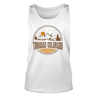 Vintage Trinidad Colorado Mountain Hiking Souvenir Print Unisex Tank Top | Mazezy
