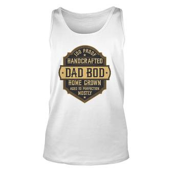 Mens Vintage Whiskey Label Dad Bod Drinking Father's Day Tank Top | Mazezy