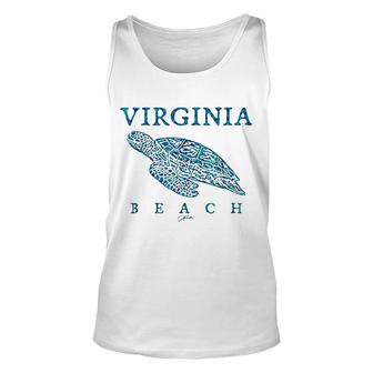 Virginia Beach Sea Turtle Unisex Tank Top | Mazezy