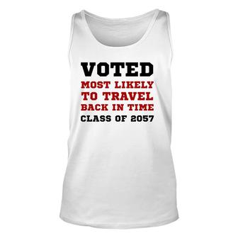 Voted Time Travel Funny Unisex Tank Top | Mazezy