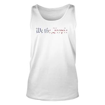 We The People US Constitution 1776 Freedom American Flag Unisex Tank Top | Mazezy